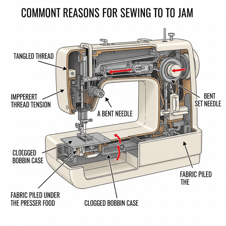 why is my sewing machine jamming