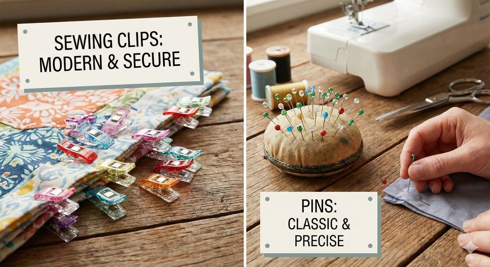 Sewing clips vs pins