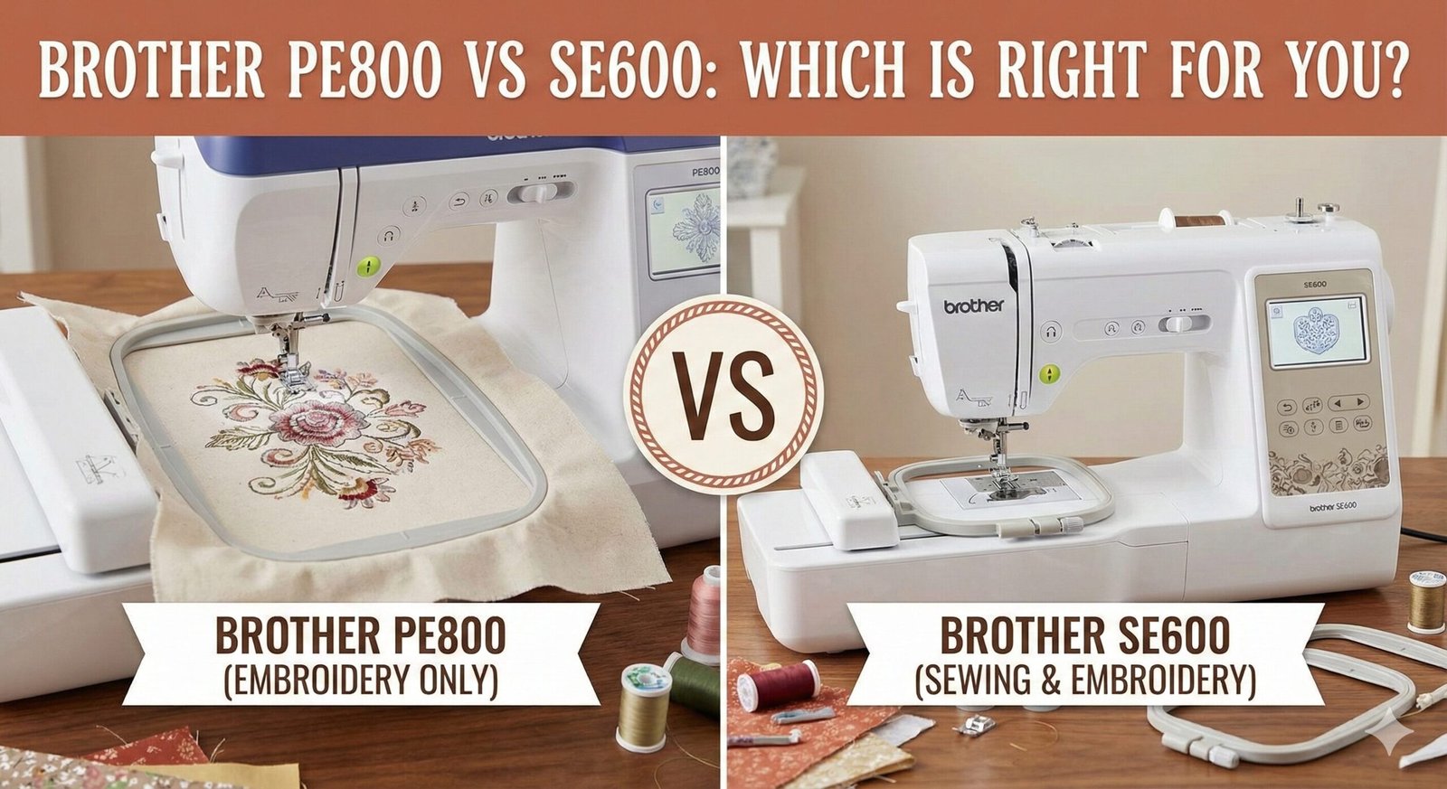 brother pe800 vs se600