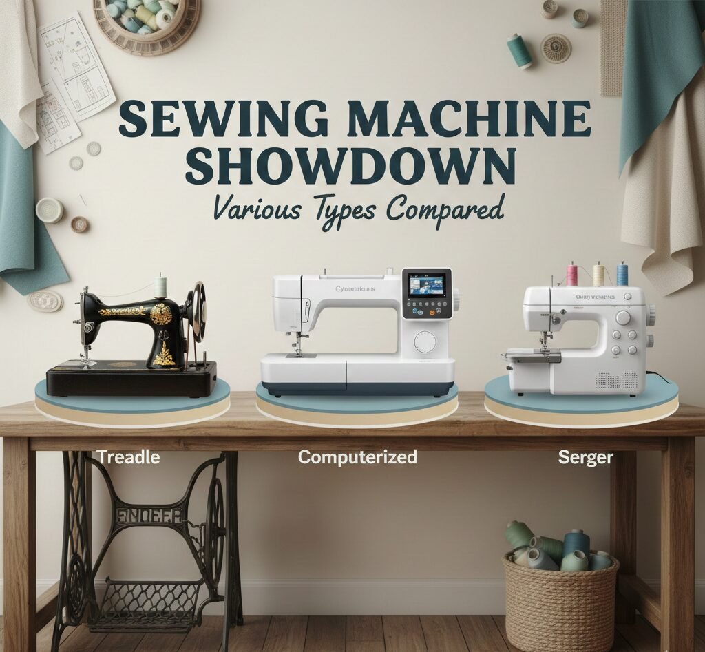 Various sewing machine types comparison